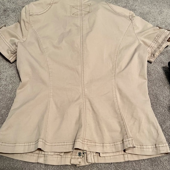 Khaki ss WHBM jacket sz 4 or small - Picture 7 of 9
